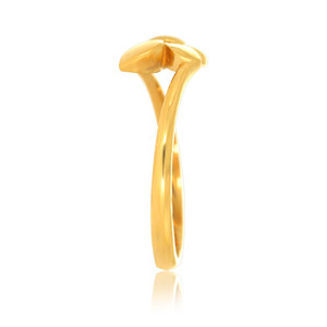 Bague pour bébé Grandeur Bow Gold, élégante bague en or avec nœud, inspirée du nœud de ruban, pour fille, bague de mode de luxe avec finition polie. - Product Image 3