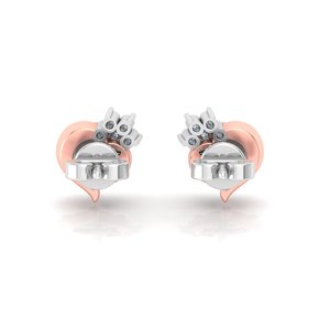 Classic <b>Tops</b> Round Cut Lab Grown Diamond 10k,14K,18k Solid Gold <b>Earring</b> <b>Tops</b> for Gift Party & Anniversary Everyday Wear - Product Image 4