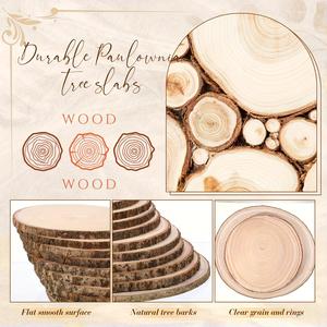 Rodajas de Madera Natural, 5 Piezas, Redondas, con Borde de Corte Natural, para Manualidades, Decoración Rústica para Bodas, Centros de Mesa, Troncos, China - Product Image 4