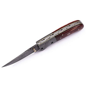 Handmade Damascus Steel Pocket Folding Knife Durable Pattern Steel Outdoor Travel <b>Camping</b> Hiking Fishing Everyday Utility <b>Tool</b> - Product Image 3
