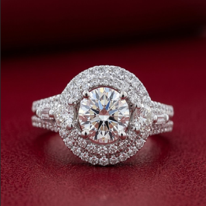 Bague semi-montée classique en or blanc 18 carats de haute qualité avec diamant véritable taille brillant rond pour femme – Idéale pour les fêtes, mariages et fiançailles – Offre exceptionnelle - Product Image 2