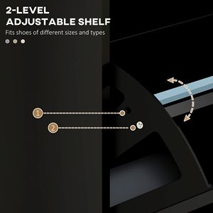 Modern 3-Drawer Shoe <b>Storage</b> Cabinet Black <b>Narrow</b> Organizer for 15 Pairs for Women's Coats in Entryway or Hallway - Product Image 5