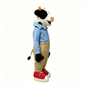 Juguete de simulación para niños, muñeco de peluche de vaca de granja, marioneta de mano interactiva, marioneta para contar historias a niños pequeños - Product Image 3