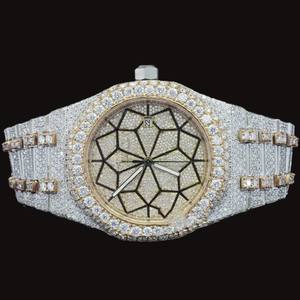 La Mejor Joyería Personalizada para Hombre, Completamente Adornada con Diamantes de Moissanita, Estilo HipHop, Movimiento de Cuarzo, Mecánica - Product Image 5