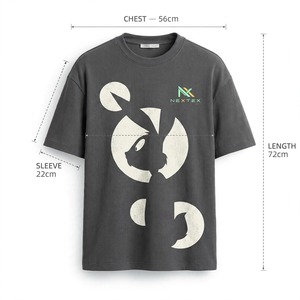 Camiseta Personalizada Minimalista con Gráfico de Panda, Cuello Redondo, Diseño Animal Desgastado, Logotipo Bordado, Venta al Por Mayor OEM - Product Image 6