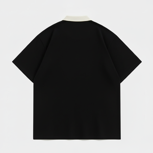 Chemise décontractée pour homme en coton uni, à manches courtes, respirante, avec broderie de lettres et logo frontal, coupe élégante - Product Image 5