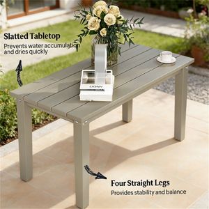 Tavolo da Pranzo Rettangolare Marrone per Esterni, Giardino e Terrazza (Solo Tavolo) - Product Image 2