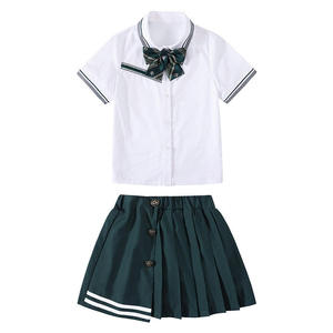 Uniforme d'été pour enfants de maternelle, école primaire et collège, blanc, polyester/coton, unisexe, fabriqué par DHL - Product Image 4