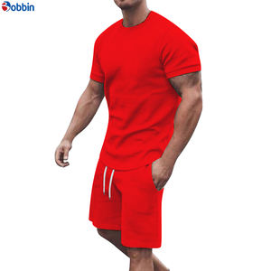 Ensemble de jogging court pour homme grande taille avec logo personnalisé, respirant, collection été, style vacances à la plage, confortable - Product Image 1