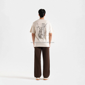 Nardon Apparel 2025 Colección de verano Camiseta de cuello redondo de algodón grueso para hombre Camisetas ajustadas de punto - Product Image 4