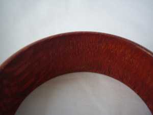 MN Exports Wooden Cuff Bangle <b>Bracelet</b> Classic <b>Red</b> Brown Smooth Finish Unisex Party Christian Jewelry - Product Image 4