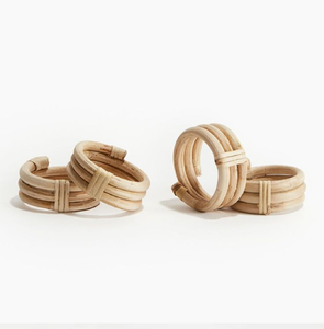Minimalist multi-strand cane <b>napkin</b> <b>rings</b> suit modern minimalist tables, available at wholesale prices. - Product Image 1