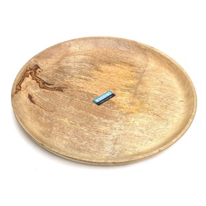 Plateau de service rond en bois massif, fait main, poli, avec poignées, le plus vendu, assiette décorative en bois naturel, plat artisanal - Product Image 2