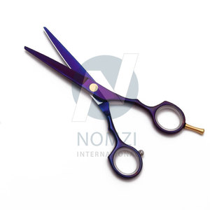 Tijeras de Peluquería de Acero Inoxidable de 6.5 Pulgadas, Color Azul, Tijeras Planas para Cortar el Cabello, para Adelgazar el Cabello, 6H Negro 3H - Product Image 4