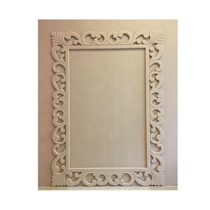 Wooden <b>Mirror</b> Frame Contemporary Home Ornament Crafted to Encourage Decorative Consistency and Interior Refinement - Product Image 1
