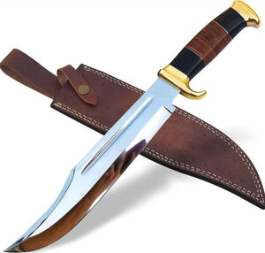 Wholesale Customized OEM ODM PRESTIGE <b>BLADES</b> Modern Ambidextrous Hand Forged Stainless Steel Hunting Bowie <b>Knife</b> Leather Sheath - Product Image 1