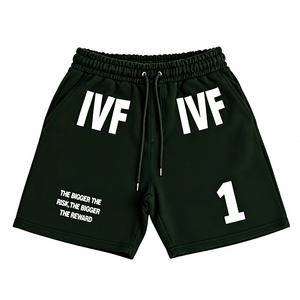 Pantalones Cortos Deportivos Casuales de Poliéster para Hombre, Estampados IVF, Cintura Media, con Cordón Ajustable, con Logotipo y Número 1 - Product Image 1