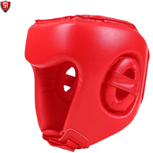 Casco de Boxeo de Cuero Genuino Premium, Protector de Cabeza Ligero, Transpirable, para Entrenamiento y Competencia, Personalizable - Product Image 1