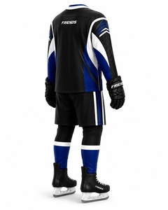 Conjunto de Uniforme de Hockey, Jersey y Pantalones Cortos, Impresión por Sublimación, Poliéster Transpirable, Unisex para Adultos, Equipo de Práctica de Hockey sobre Hielo - Product Image 4