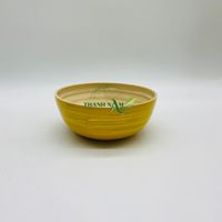 Set mangkuk saji Salad bambu sekali pakai, desain baru 2024, peralatan melamin gaya antik Modern, Kustom