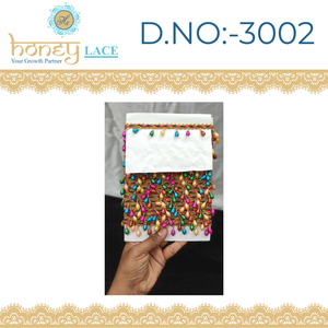 Accesorios de Novia con Bordado Floral Colorido, Material JARI Ecológico, Encaje de Miel con Detalles Intrincados y Patrón 3D - Product Image 3