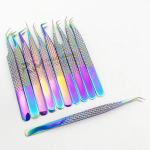 Pince à épiler multi-couleurs haute qualité RMI pour extensions de cils, lot de 11 pinces - Product Image 4