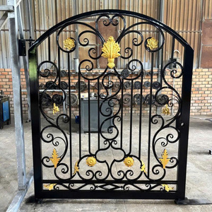 Puerta de Entrada de Hierro Forjado de Lujo con Elegantes Adornos, Tamaños Personalizados, Acabado con Recubrimiento en Polvo para Villas y Entradas de Propiedades - Product Image 2