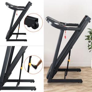 Tapis Roulant Domestico Elettrico Pieghevole 1.0HP, Peso Massimo 150kg, Test Frequenza Cardiaca, Fitness Cardio per Casa - Product Image 4