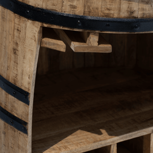 Meuble bar industriel Vandana Vesta Lyra, style moderne, métal et bois, pour le rangement à domicile - Product Image 5