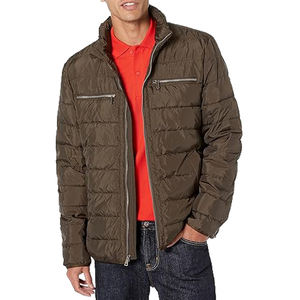 Best Quality <b>Cheap</b> Price OEM Service Men <b>Puffer</b> <b>Jacket</b> Canvas Stand Collar Front Logo Customized Color Wholesale - Product Image 4