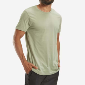 T-shirts pour hommes de haute qualité 100% coton, séchage rapide, respirants, anti-rides, écologiques, pour la course à pied, la salle de sport, logo personnalisé - Product Image 4