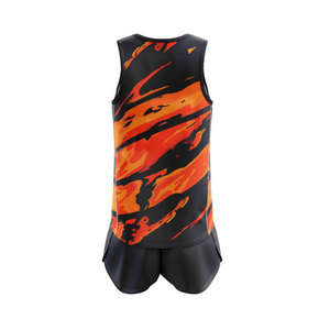 Uniformes de Atletismo Sublimados al por Mayor, Conjunto Deportivo de Poliéster, Traje de Entrenamiento para Correr, Logotipo Personalizado - Product Image 3