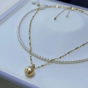 Aurora Baby <b>Pearl</b> Nanyang <b>Gold</b> <b>Pearl</b> Single Pendant 18K <b>Gold</b> <b>Pearl</b> <b>Necklace</b> Stylish Design with Natural <b>Pearl</b> Beauty - Product Image 2