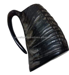 Taza de Cuerno Ecológica de la Mejor Calidad, Taza para Beber de Cuerno Genuino, a Prueba de Fugas, con Tapa Deslizante, para Decoración de Fiestas en Casa y Bares, Venta de Exportación - Product Image 3