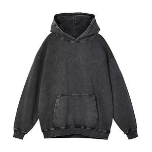 Sudadera con Capucha Extra Grande Personalizada 2025, Fabricada con 100% Algodón, Lavado Ácido, Estilo Vintage, Sudadera de Alta Calidad para Hombre - Product Image 2