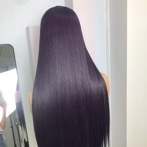 SMA Top Qualité Os Droite Longue Perruque Violet Ombre Suisse Transparent Dentelle Vietnamien Cheveux Humains En Gros Usine Prix - Product Image 6