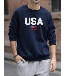 Sudadera de Algodón para Hombre, Cómoda, con Estampado en el Hombro y Cuello, Manga Larga, Estilo Casual, Servicio OEM, Precio al por Mayor, de Bangladesh - Product Image 2