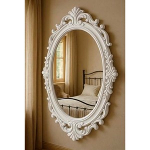 Espejo de Pared Ovalado Contemporáneo de Madera de Teca Hecho a Mano por Aqdus Saleem - Decoración Ecológica y Duradera para el Hogar, Venta al Por Mayor - Product Image 6