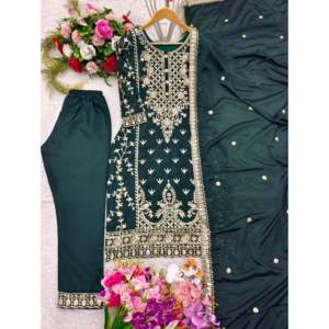 ชุดออกงานดีไซเนอร์ ท็อป-ปาลาซโซ และผ้าคลุมไหล่ สำหรับงานพรอม - Product Image 3