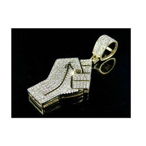 Excellent Unisex 10K <b>Solid</b> Yellow <b>Gold</b> Custom Hiphop Fist <b>Pendant</b> VVS Moissanite Diamond Iced Out Jewelry Gift Idea - Product Image 1