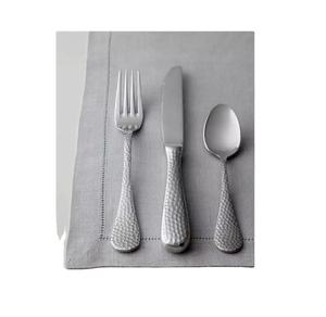 Juego de cubiertos de Metal con mango de diseño martillado, conjunto de 3 cubiertos de Metal de nuevo aspecto, venta al por mayor, precio bajo - Product Image 1