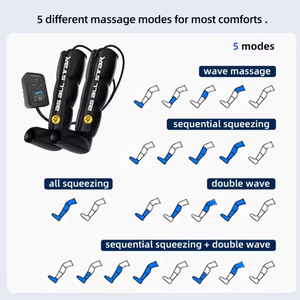 รองเท้าบู๊ตนวดขาแบบอัดอากาศ ชาร์จไฟได้ 5 โหมด 4 ช่อง ระบบดิจิตอล ช่วยฟื้นฟูขาและเท้า แรงกด 30-240 มม.ปรอท ปรับเวลาได้ - Product Image 2