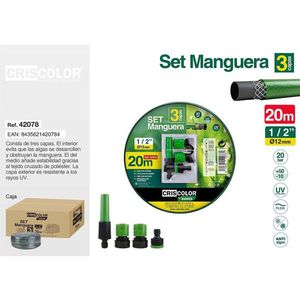 Ensemble de tuyaux et enrouleurs de jardin 20M MANGUERA CON ACC 1/2 - Product Image 3