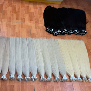 Cheveux humains vierges vietnamiens en gros, noirs naturels, ondulés, cuticules alignées, double trame machine, prêts pour la permanente, double tirage - Product Image 3