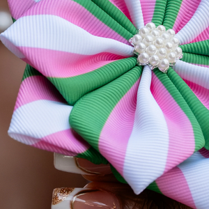 Pink Green White Ribbon Lapel Pin Women Awareness Brooch Decorative Greek Letter Badge Fashion Suit <b>Scarf</b> Accessory - Product Image 3