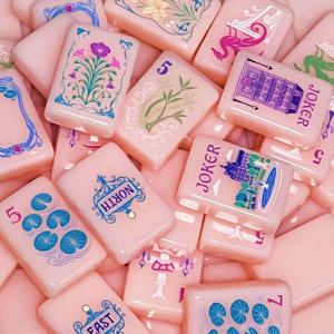 Resin Crafts Wholesale Acrylic Engraved 4 Layer 160 Custom Luxury Sunday Travel <b>Set</b> America <b>Mahjong</b> Tiles - Product Image 6