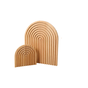 Bandeja de cocina de madera con diseño de arco bohemio nórdico, tabla de charcutería, mesa de centro, duradera, antimoho, apta para lavavajillas, gruesa - Product Image 5