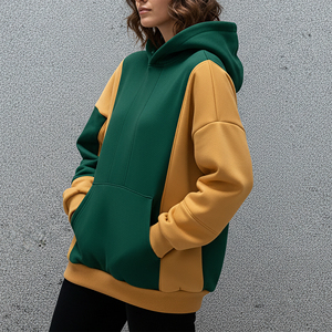 Sudaderas de Alta Calidad para Mujer, Estilo Lavado Ácido, Moda Urbana, Diseño de Dos Tonos, Corte Holgado, Logotipo Impreso Digital Personalizado, 100% - Product Image 6