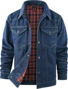 Veste en jean vintage pour homme – Veste en jean délavée élégante pour homme avec fermeture boutonnée classique et coupe décontractée confortable - Product Image 5
