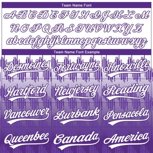 Camiseta de Softbol Blanca y Morada con Diseño Ombre, Ligera, Deportiva, con Logotipo, Nombre y Número Personalizados - Product Image 4